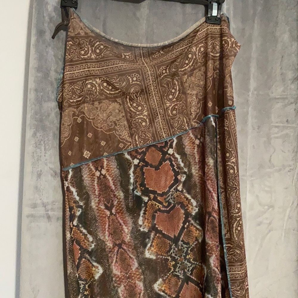 Brown Snake Mesh Dresss - Picture 2 of 5